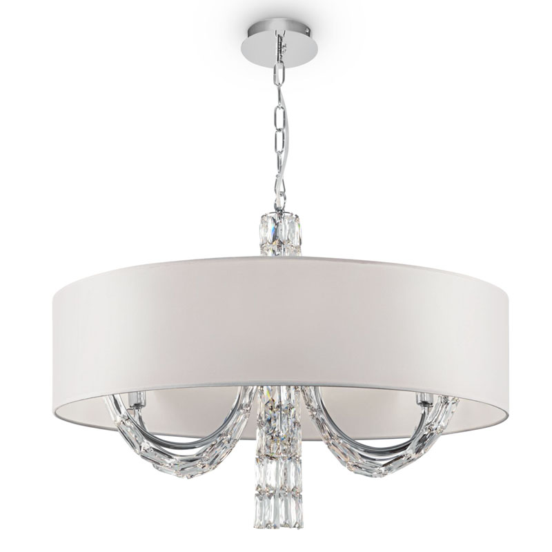 Люстра Damiana Chandelier 70 Белый Хром Люстра Damiana Chandelier 70 Белый Хром в Грозном | Loft Concept