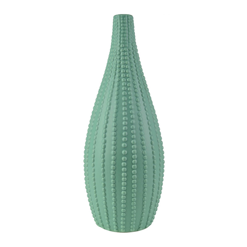 Ваза Ribbed Vase Narrow Throat turquoise 38 Бирюзовый Ваза Ribbed Vase Narrow Throat turquoise 38 Бирюзовый в Грозном | Loft Concept