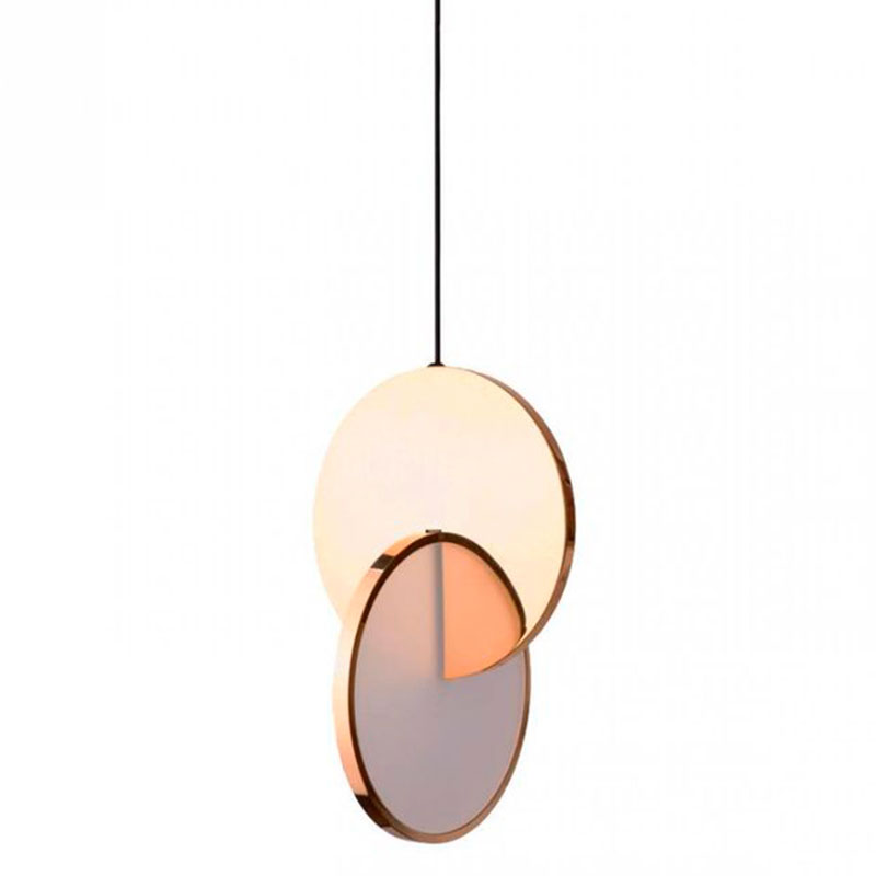 Подвесной светильник Eclipse Pendant Light Gold Золотой Белый Подвесной светильник Eclipse Pendant Light Gold Золотой Белый в Грозном | Loft Concept