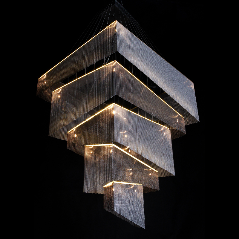 Люстра Серебряные цепочки Willowlamp Geometric Storm Silver Серебряный Люстра Серебряные цепочки Willowlamp Geometric Storm Silver Серебряный в Грозном | Loft Concept