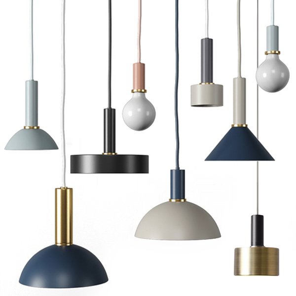 Подвесной светильник Ferm Living Socket Pendant High Черный Латунь Голубой пастельный Темно-синий Белый Дымчатая Роза Подвесной светильник Ferm Living Socket Pendant High Черный Латунь Голубой пастельный Темно-синий Белый Дымчатая Роза в Грозном | Loft Concept