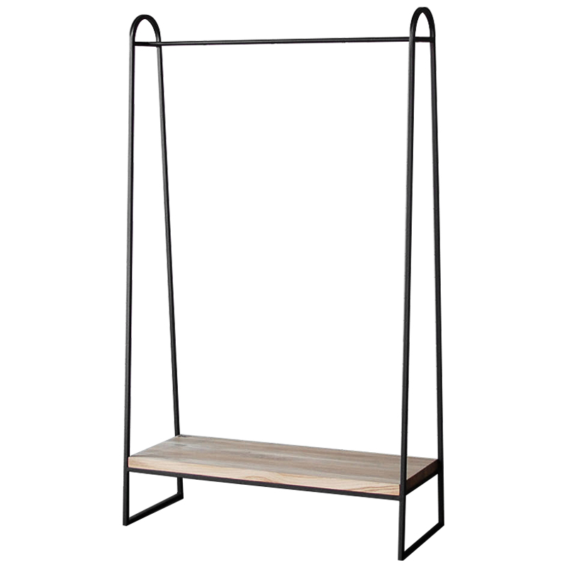 Рейл Amba Industrial Metal Rust Clothes Rail Черный Светлый дуб Рейл Amba Industrial Metal Rust Clothes Rail Черный Светлый дуб в Грозном | Loft Concept