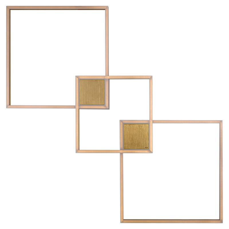 Потолочный светильник Squares Trio Geometrical Shape Ceiling Light Золотой Белый Потолочный светильник Squares Trio Geometrical Shape Ceiling Light Золотой Белый в Грозном | Loft Concept