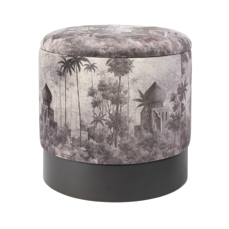 Пуф PUF Jungle Print small Мульти Черный Пуф PUF Jungle Print small Мульти Черный в Грозном | Loft Concept