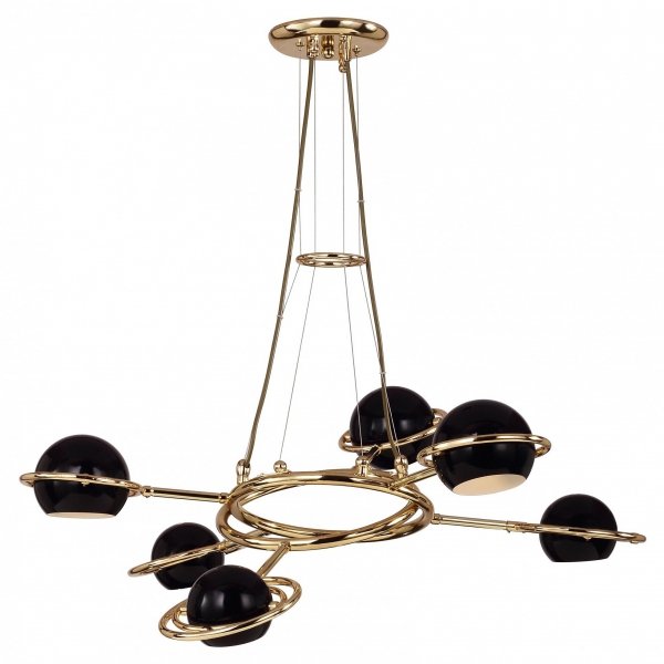 Люстра Delightfull Cosmo Suspention Light Black 6 Черный в Грозном | Loft Concept 