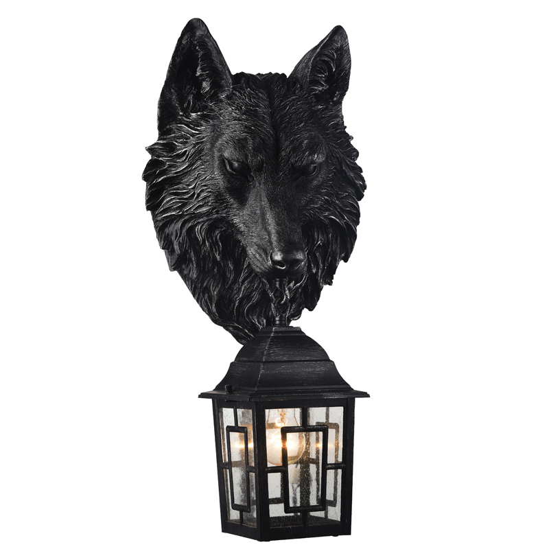 Уличный светильник Wolf Lantern Винтажный черный Прозрачное Стекло Уличный светильник Wolf Lantern Винтажный черный Прозрачное Стекло в Грозном | Loft Concept