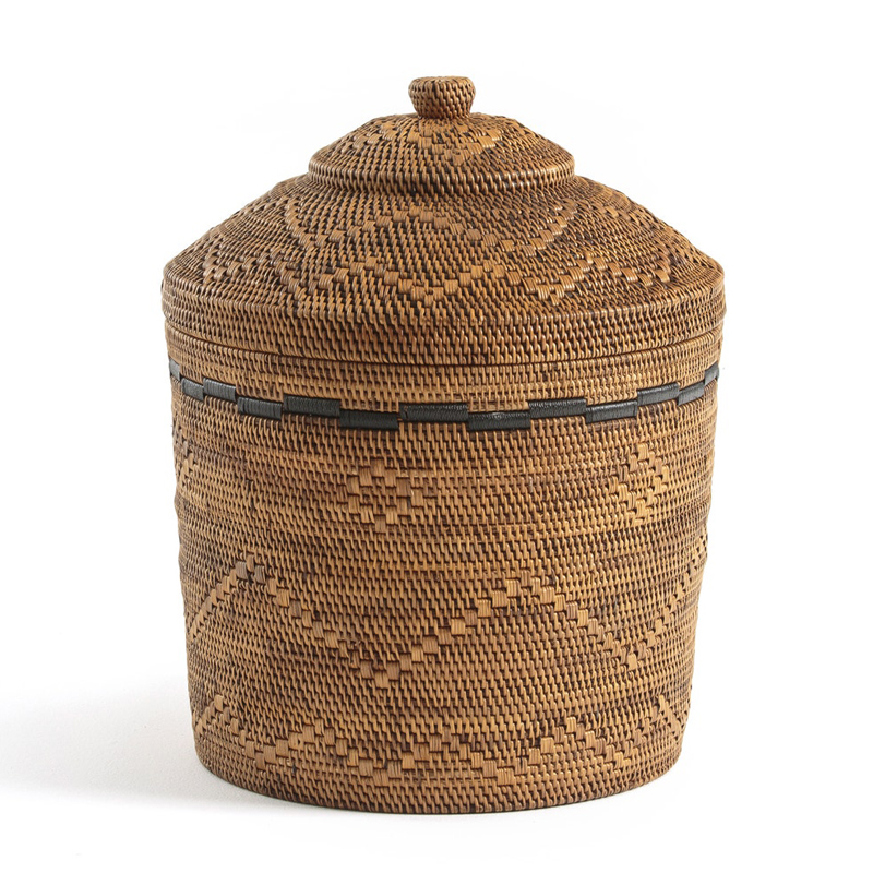 Корзина Wicker bamboo and rattan Коричневый Черный Корзина Wicker bamboo and rattan Коричневый Черный в Грозном | Loft Concept