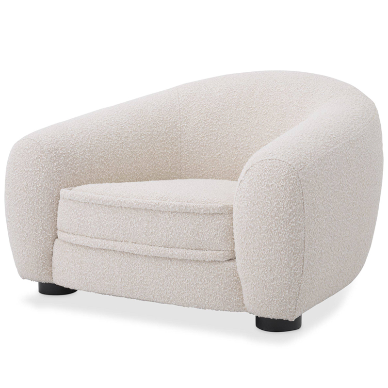 Кресло Eichholtz Chair Freud Boucle cream Кремовый Черный Кресло Eichholtz Chair Freud Boucle cream Кремовый Черный в Грозном | Loft Concept