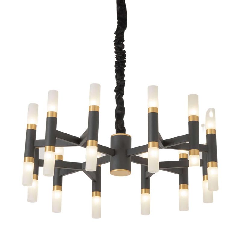 Люстра Beltram Chandelier round Белый Черный Люстра Beltram Chandelier round Белый Черный в Грозном | Loft Concept