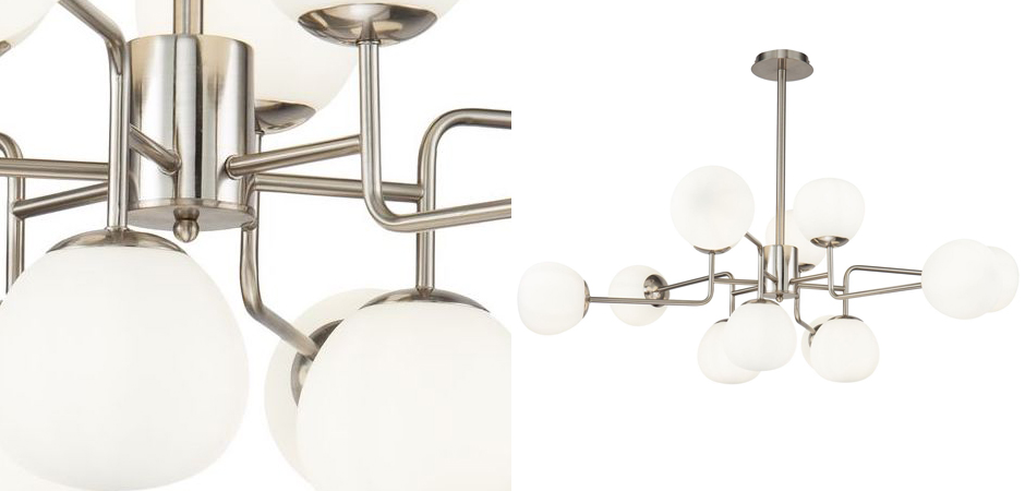 Люстра Tiepolo Ball Chandelier Nickel 12 Люстра Tiepolo Ball Chandelier Nickel 12 - Loft-Concept в Грозном