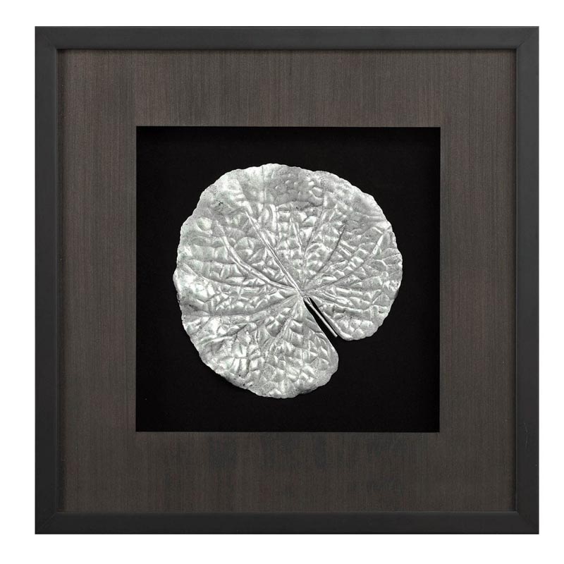 Панно Cassian Reniform Leaf Черный Серебряный Панно Cassian Reniform Leaf Черный Серебряный в Грозном | Loft Concept