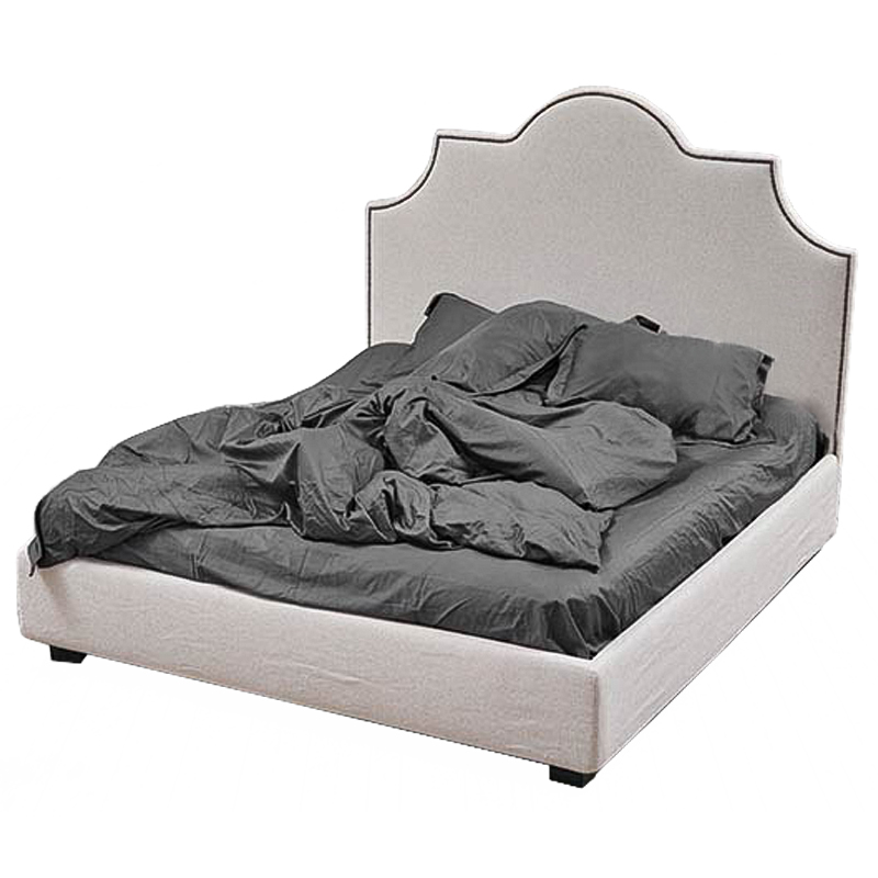 Кровать Headboard Angles Bed Светло-серый Кровать Headboard Angles Bed Светло-серый в Грозном | Loft Concept