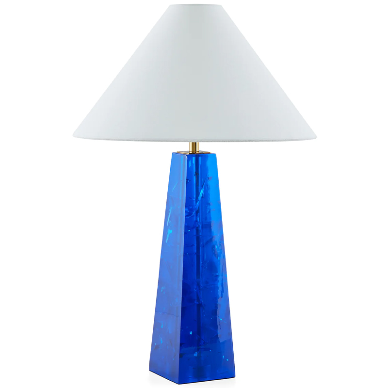 Настольная лампа Jonathan Adler Prisma Table Lamp Blue Белый Синий Латунь в Грозном | Loft Concept 