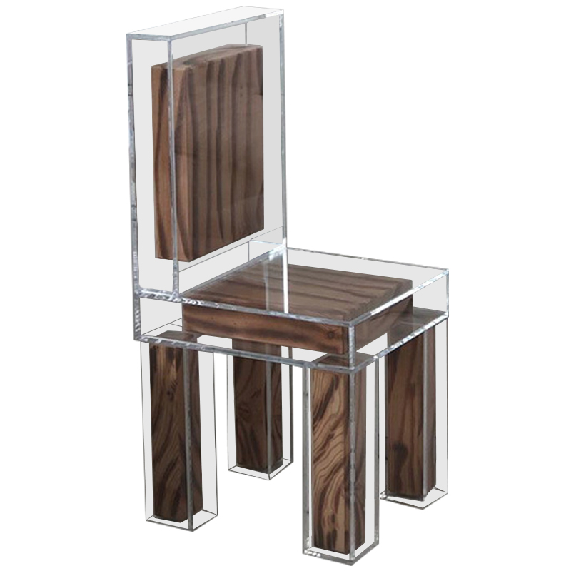 Стул Transparent Wood Chair Прозрачный Коричневый Стул Transparent Wood Chair Прозрачный Коричневый в Грозном | Loft Concept