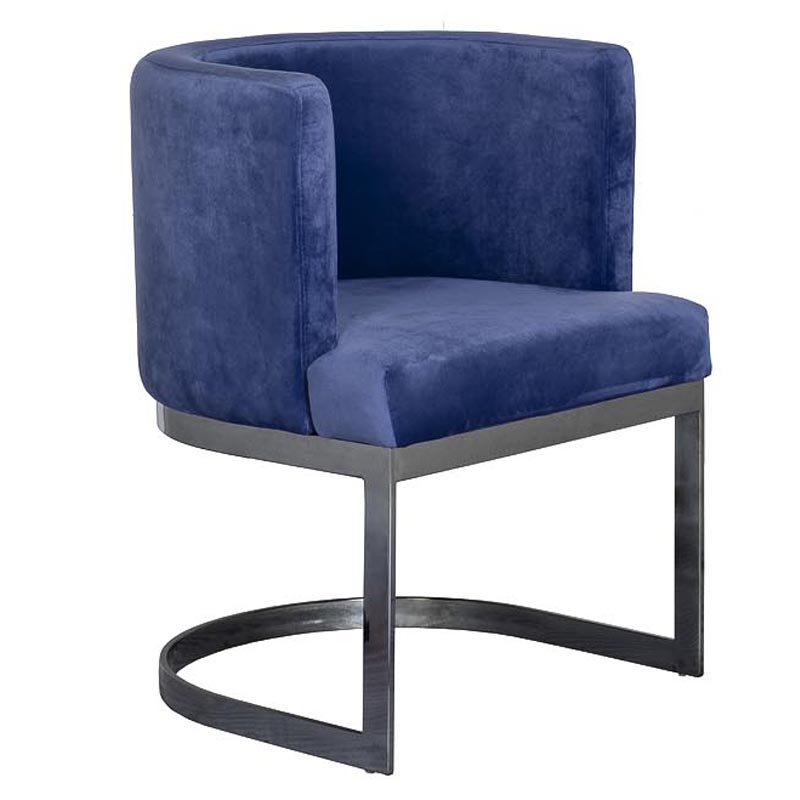 Стул Disalia Chair blue Темно-синий Темный хром Стул Disalia Chair blue Темно-синий Темный хром в Грозном | Loft Concept