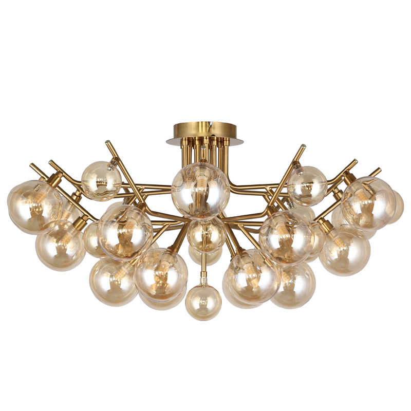 Люстра Berries Chandelier Flower bronze 18 Бронза Прозрачный Люстра Berries Chandelier Flower bronze 18 Бронза Прозрачный в Грозном | Loft Concept