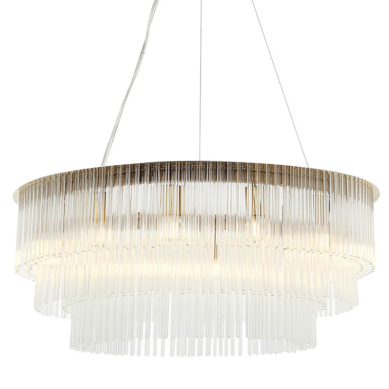 Люстра Harrison Chandelier gold 12 lamp Глянцевое золото Прозрачный Люстра Harrison Chandelier gold 12 lamp Глянцевое золото Прозрачный в Грозном | Loft Concept