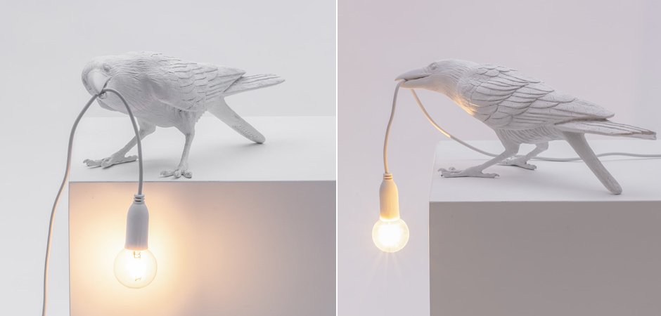 Настольная лампа Seletti Bird Lamp White Playing Настольная лампа Seletti Bird Lamp White Playing - Loft-Concept в Грозном