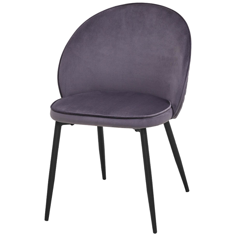 Стул с бархатной обивкой на металлических ножках Hexagon Pattern Chair Баклажан Черный Стул с бархатной обивкой на металлических ножках Hexagon Pattern Chair Баклажан Черный в Грозном | Loft Concept