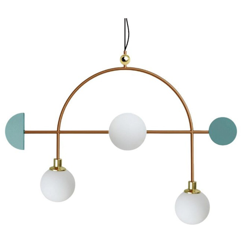 Дизайнерский Светильник Green Brown Space Ceiling Lamp by Dovain Studio Белый Латунь Бирюзовый Дизайнерский Светильник Green Brown Space Ceiling Lamp by Dovain Studio Белый Латунь Бирюзовый в Грозном | Loft Concept