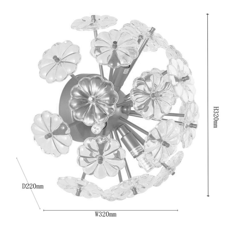 Бра Glass Flowers Sputnik Wall Lamp Бра Glass Flowers Sputnik Wall Lamp в Грозном