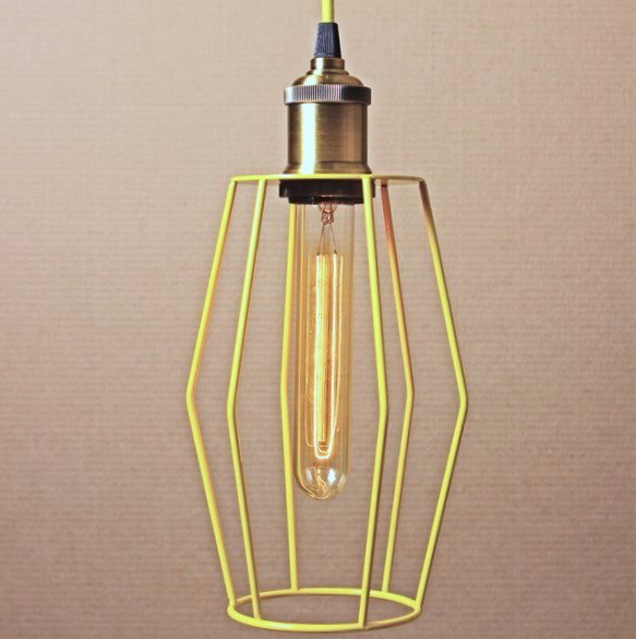 Подвесной светильник Wire Cage Pendant Spauk Yellow Желтый Подвесной светильник Wire Cage Pendant Spauk Yellow Желтый в Грозном | Loft Concept