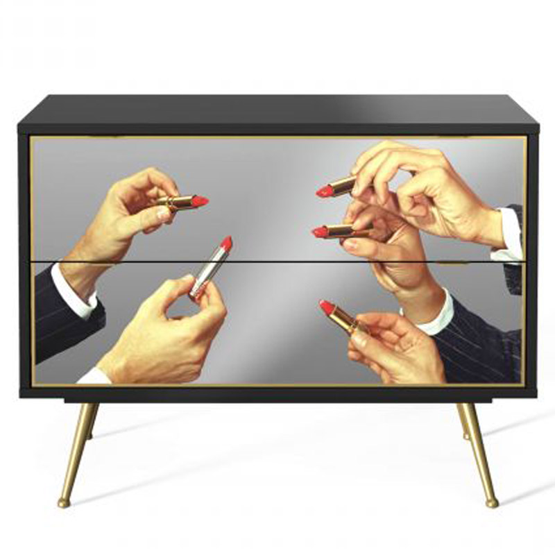 Комод Seletti Chest of Two Drawers Lipstick Мульти Черный Золотой Шампань Комод Seletti Chest of Two Drawers Lipstick Мульти Черный Золотой Шампань в Грозном | Loft Concept