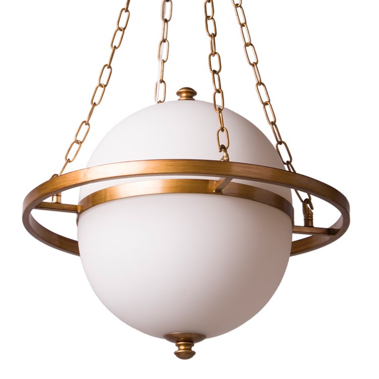 Люстра Saturn Chandelier Золотой Молочный Люстра Saturn Chandelier Золотой Молочный в Грозном | Loft Concept