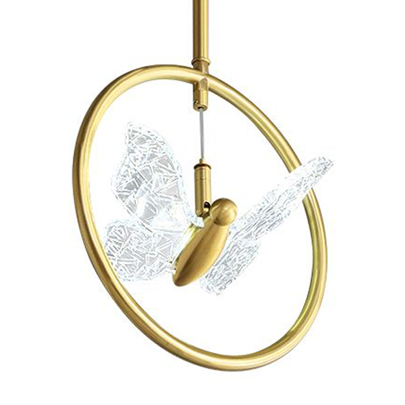 Светильник Butterfly Disk Pendant Lamp H Прозрачный Латунь Светильник Butterfly Disk Pendant Lamp H Прозрачный Латунь в Грозном | Loft Concept