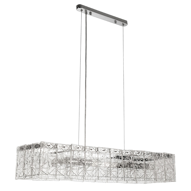 Люстра Alvaro Crystal Rectangular Chandelier Прозрачный Хром Люстра Alvaro Crystal Rectangular Chandelier Прозрачный Хром в Грозном | Loft Concept