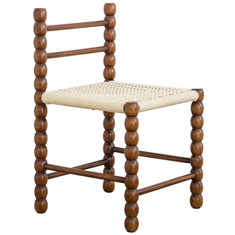 Стул French Corner Chair Brown Коричневый Бежевый Стул French Corner Chair Brown Коричневый Бежевый в Грозном | Loft Concept
