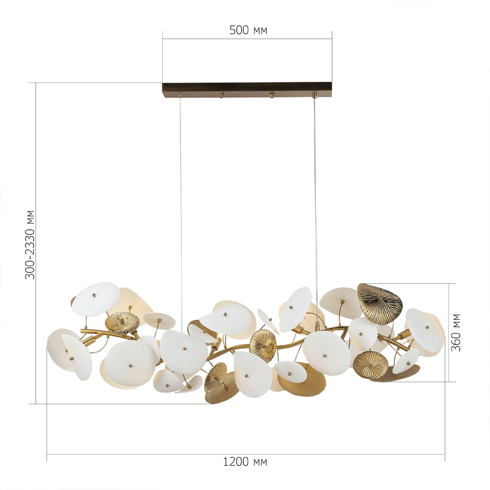 Люстра с белыми и золотистыми цветами G9 Dahlia Flowers Lamp в Грозном