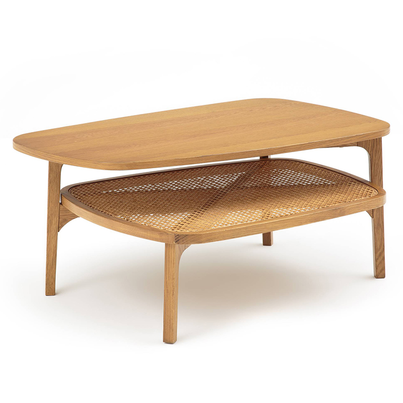 Кофейный стол Morten Wicker Coffee Table Светлый дуб Кофейный стол Morten Wicker Coffee Table Светлый дуб в Грозном | Loft Concept