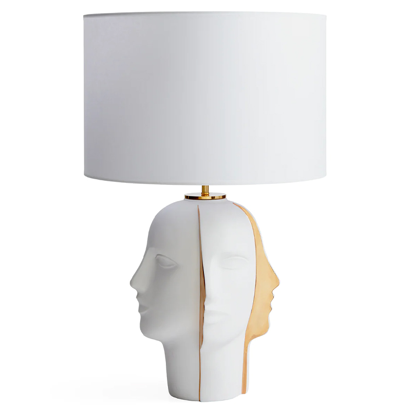 Настольная лампа ATLAS SPLIT TABLE LAMP Глянцевое золото Белый Настольная лампа ATLAS SPLIT TABLE LAMP Глянцевое золото Белый в Грозном | Loft Concept