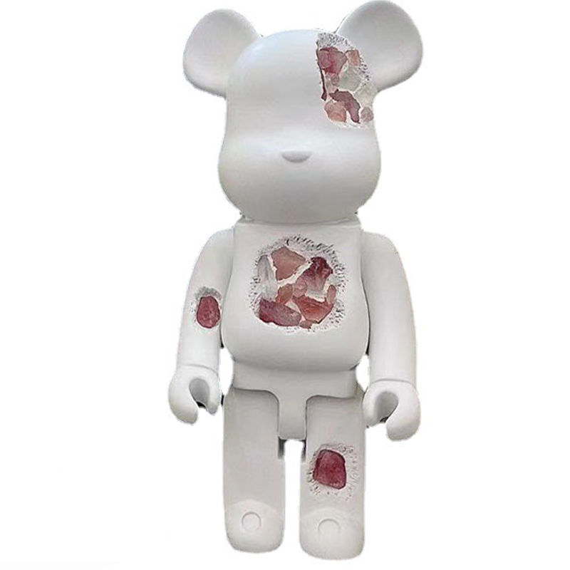 Статуэтка Bearbrick Pink Crystal Белый Розовый пастельный Статуэтка Bearbrick Pink Crystal Белый Розовый пастельный в Грозном | Loft Concept