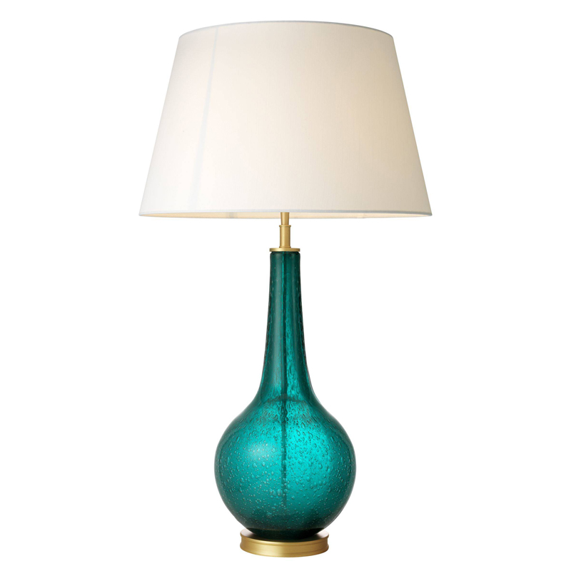 Настольная лампа Eichholtz Table Lamp Massaro Бирюзовый Латунь Белый Настольная лампа Eichholtz Table Lamp Massaro Бирюзовый Латунь Белый в Грозном | Loft Concept