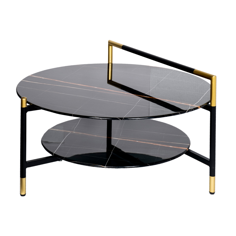 Кофейный столик Coffee Table CARTER 80 Черный Золотой Кофейный столик Coffee Table CARTER 80 Черный Золотой в Грозном | Loft Concept