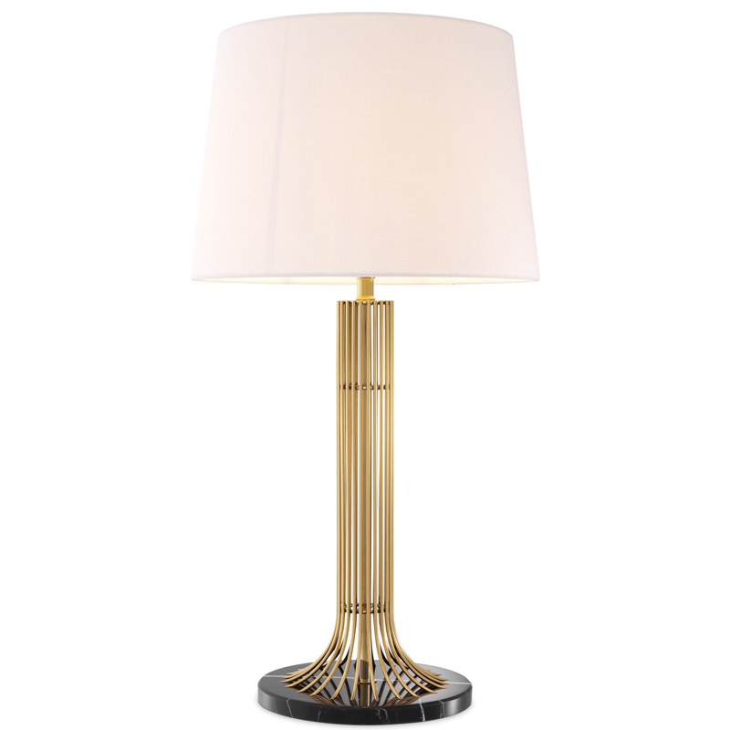 Настольная лампа Eichholtz Table Lamp Biennale Белый Глянцевое золото Черный Мрамор Nero Настольная лампа Eichholtz Table Lamp Biennale Белый Глянцевое золото Черный Мрамор Nero в Грозном | Loft Concept