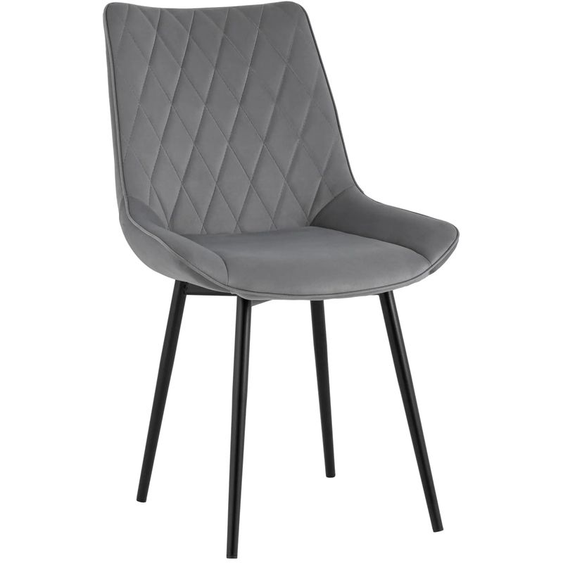 Стул Seoul S Chair Серый Велюр Серый Черный Стул Seoul S Chair Серый Велюр Серый Черный в Грозном | Loft Concept