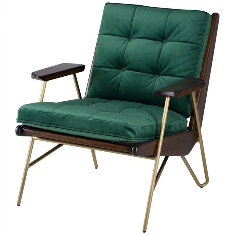 Кресло Gelver Chair green Зеленый матовое золото Коричневый Кресло Gelver Chair green Зеленый матовое золото Коричневый в Грозном | Loft Concept