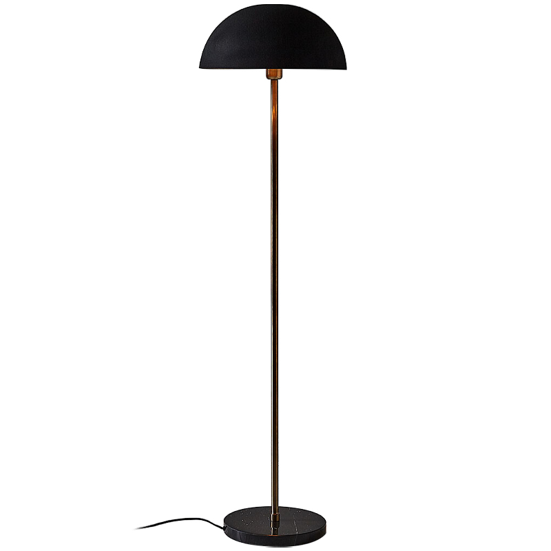 Торшер Riverside Floor Lamp Black Черный Черный Мрамор Nero Латунь Торшер Riverside Floor Lamp Black Черный Черный Мрамор Nero Латунь в Грозном | Loft Concept