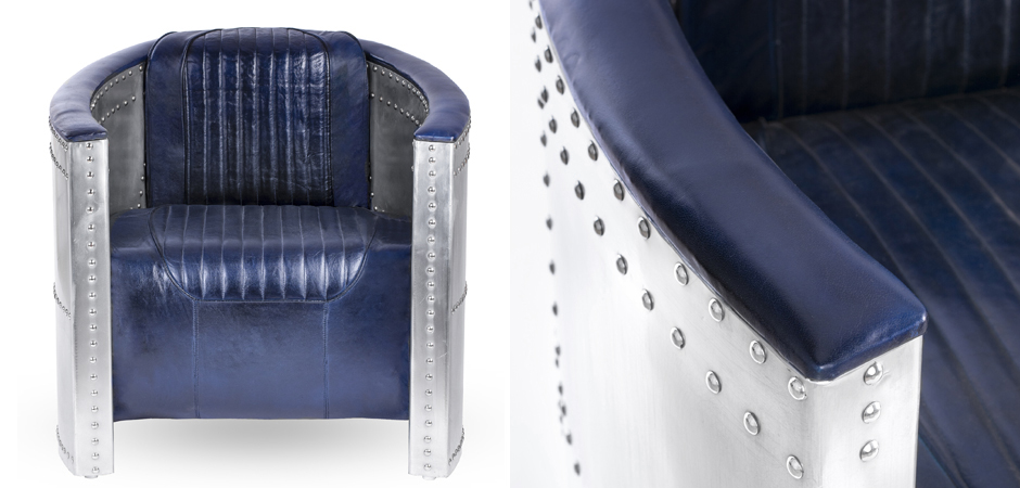 Кресло Aviator Tomcat chair Blue Кресло Aviator Tomcat chair Blue - Loft-Concept в Грозном