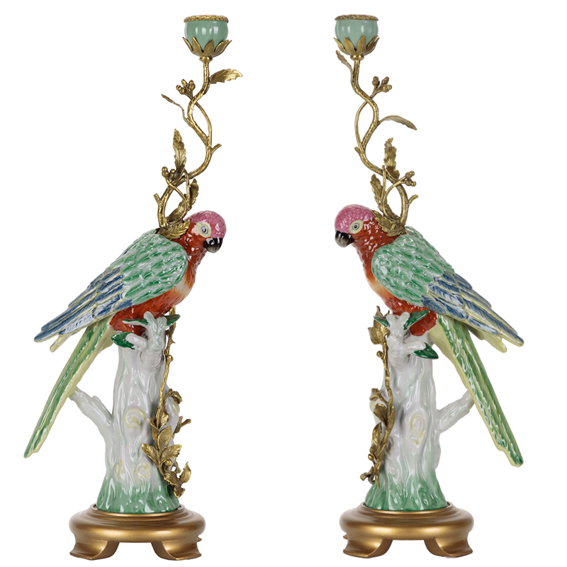 Подсвечник Colorful Parrot L or R Бронза Мульти Подсвечник Colorful Parrot L or R Бронза Мульти в Грозном | Loft Concept