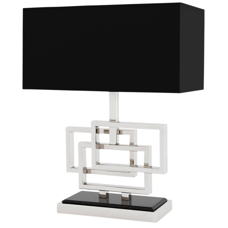 Настольная лампа Eichholtz Table Lamp Windolf Nickel Никель Черный Настольная лампа Eichholtz Table Lamp Windolf Nickel Никель Черный в Грозном | Loft Concept