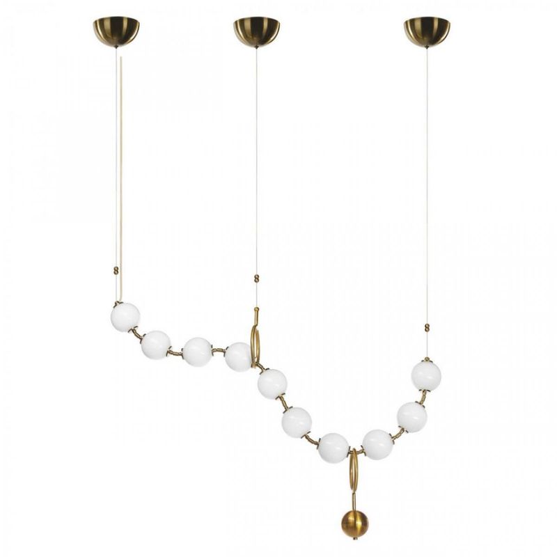Светодиодный Белые Бусы Larose Guyon COCO CHANDELIER modular 120 см Бронза Белый Светодиодный Белые Бусы Larose Guyon COCO CHANDELIER modular 120 см Бронза Белый в Грозном | Loft Concept