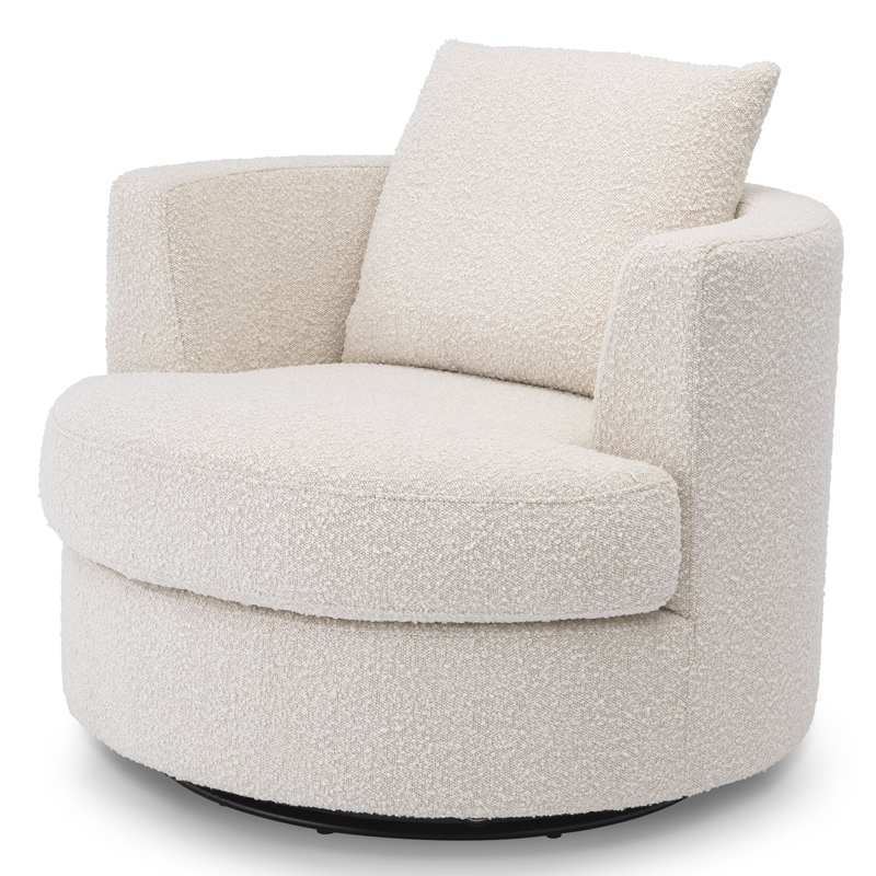 Кресло Eichholtz Swivel Chair Felix Кремовый Черный Кресло Eichholtz Swivel Chair Felix Кремовый Черный в Грозном | Loft Concept