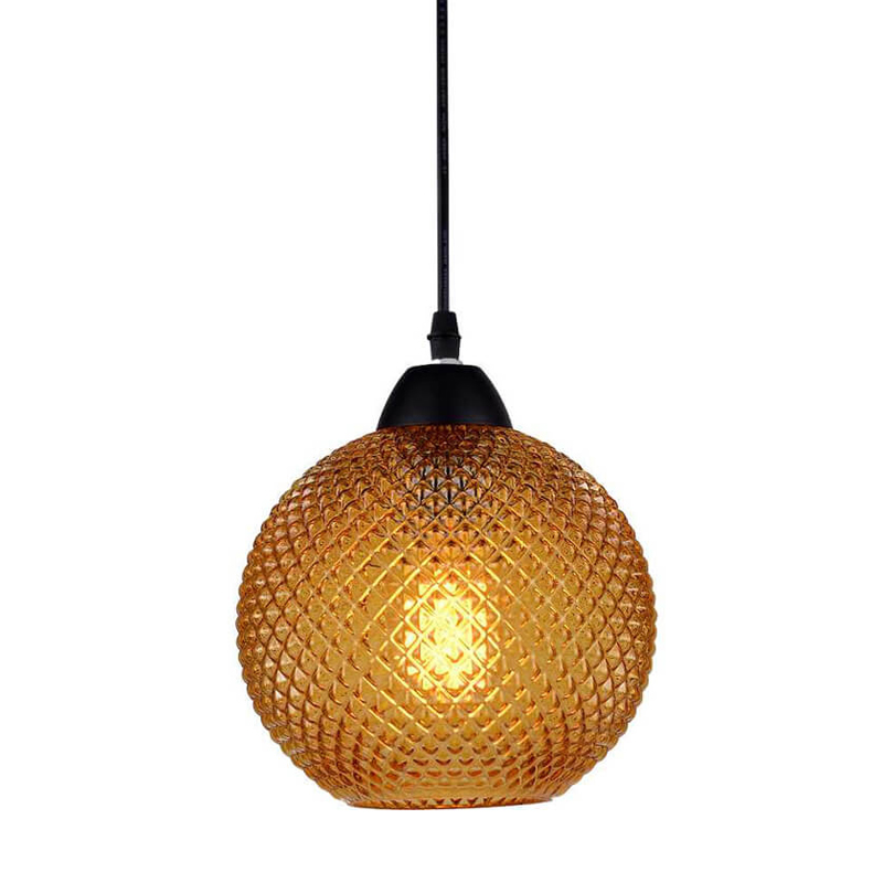 Подвесной светильник Crystal Galaxy Ball amber glass Черный Янтарь (Amber) Подвесной светильник Crystal Galaxy Ball amber glass Черный Янтарь (Amber) в Грозном | Loft Concept