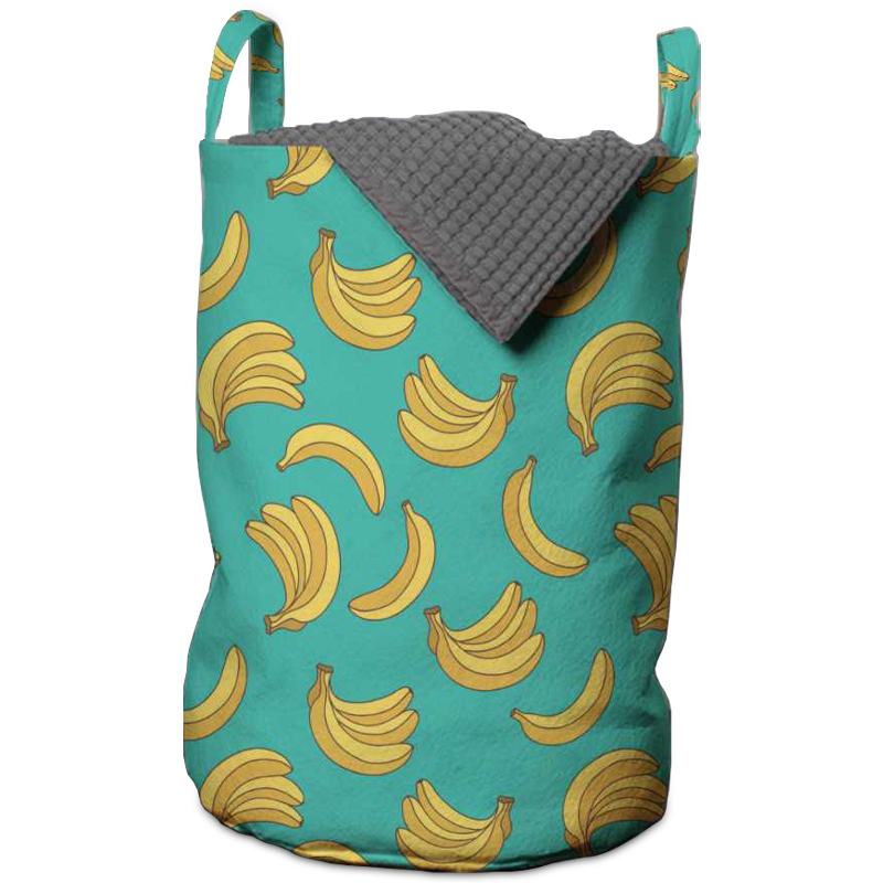 Корзина Bananas Pattern Basket Бирюзовый Желтый Корзина Bananas Pattern Basket Бирюзовый Желтый в Грозном | Loft Concept