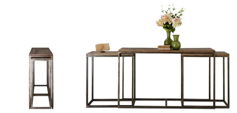 Консоль Industrial Metal Rust Triple Console Table Консоль Industrial Metal Rust Triple Console Table - Loft-Concept в Грозном