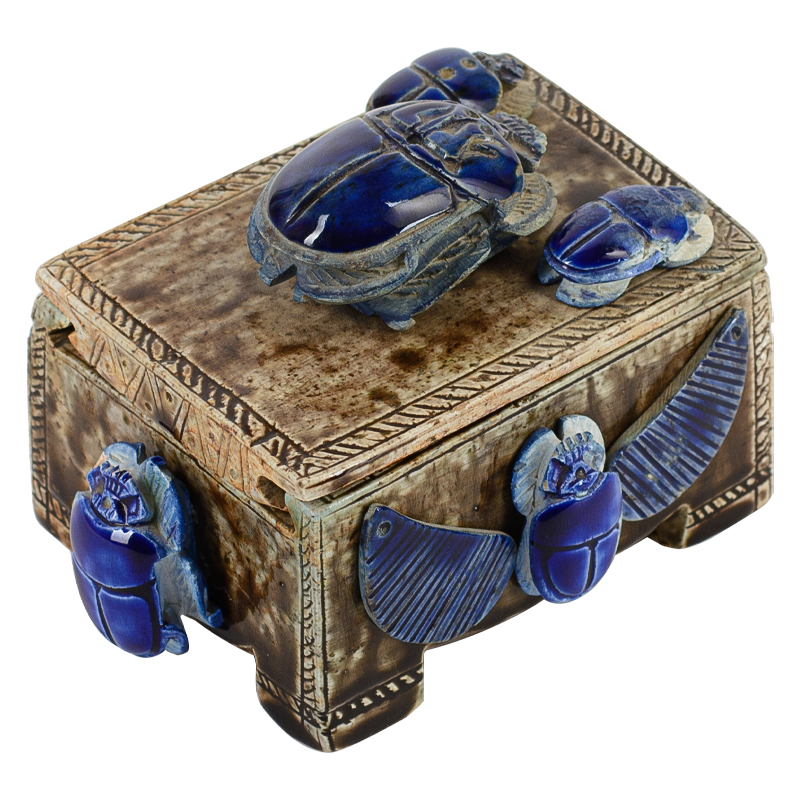 Шкатулка Scarab Beetles Синий Коричневый Шкатулка Scarab Beetles Синий Коричневый в Грозном | Loft Concept